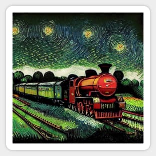 Starry Night Wizarding Express Train Sticker